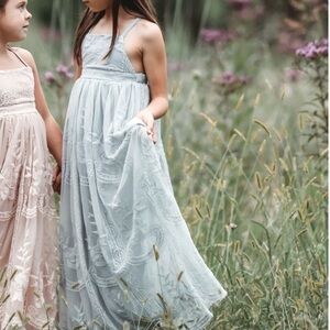 Madeline Lace Dress (airy blue) - 5T